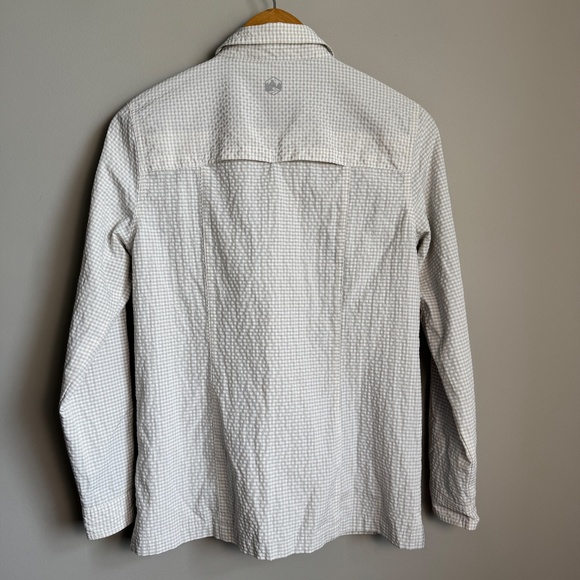 WindRiver No Fly Zone Lined Outdoor Button Up Shirt Roll-Tab Sleeves Beige Small - Picture 6 of 16